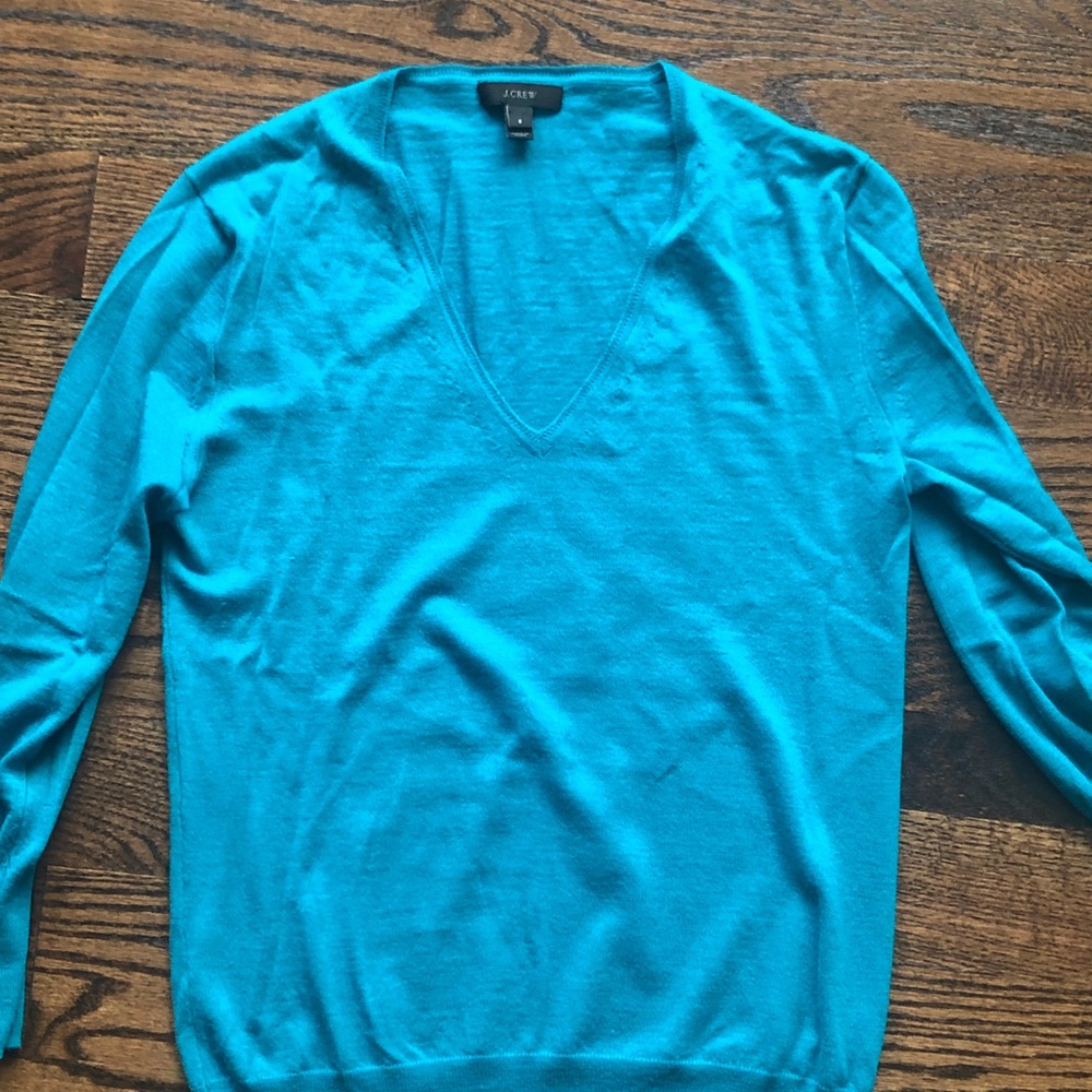 J. Crew V neck sweater. Beautiful color.